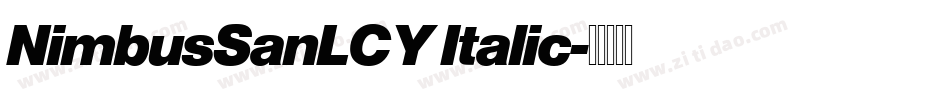 NimbusSanLCY Italic字体转换